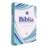 Bíblia De Estudo Orientação Entenda As Conexões Contexto Cronologia E História Nvi Capa Luxo Blue Waves