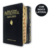 Bíblia De Estudo Pentecostal Com Harpa Média C Índice Preta