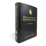Bíblia De Estudo Pentecostal Grande Edição Global Capa Luxo Preta