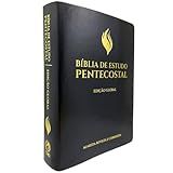 Bíblia De Estudo Pentecostal Grande Luxo Preta Edição Global