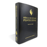 Bíblia De Estudo Pentecostal Grande Luxo Preta Edição Global