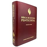 Bíblia De Estudo Pentecostal Grande Luxo Vinho Edição Global