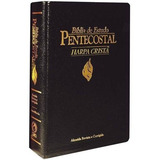 Bíblia De Estudo Pentecostal Luxo Média Com Harpa Preta