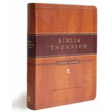 Bíblia De Estudo Thompson Grande Cor Marrom Luxo Dourada