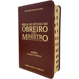 Bíblia Do Obreiro E Do Ministro Pentecostal Bordo Com Harpa E Índice Lateral