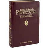 Biblia Estudo Pentecostal Media Vinho Com