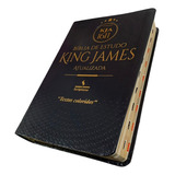 Bíblia King James De Estudo Atualizada Kja 1611 Edição 2023 Com Índice Textos Coloridos Capa Luxo Preta