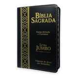 Bíblia Letra Gigante Extra Gigante Jumbo Luxo 24x17 Preta