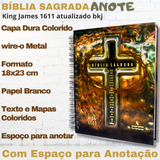 Bíblia Sagrada Anote King Jame Atualizada Textos E Mapas Coloridos E Letras Grande