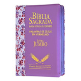 Bíblia Sagrada Com Harpa Letra Jumbo Palavras Em Vermelho