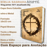 Bíblia Sagrada De Anotar King Jame Atualizada Textos E Mapas Coloridos E Letras Grande