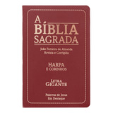Bíblia Sagrada Harpa E Corinhos Arc Letra Gigante Capa Semiflexível Bordô De Vários Autores Editora Cpp Capa Mole Em Português 2023