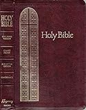 Bíblia Sagrada KJV Estampa Gigante Edição De Letra Vermelha Capa De Couro Concordância Borgonha 885CBG 1990