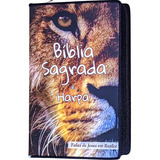 Bíblia Sagrada Letra Gigante Com Harpa Zíper Leão De Judá Capa Leão