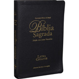Bíblia Sagrada Letra Gigante Com Índice Digital Couro Bonded Preta Almeida Revista E Corrigida arc Com Letras Vermelhas De Sociedade Bíblica Do Brasil Editorial Sociedade Bíblica Do Brasil Em P