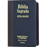 Bíblia Sagrada Letra Gigante Zíper Preta Com Harpa Índice