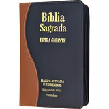 Bíblia Sagrada Letra Grande Com Harpa Zíper Masculina