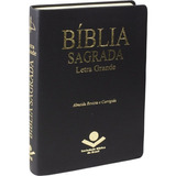 Bíblia Sagrada Letra Grande Sem Índice Capa Preta Luxo