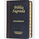 Bíblia Sagrada Letra Hiper Gigante Harpa Luxo Duotone Índice