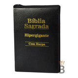Biblia Sagrada Letra Hipergigante Zíper Preta