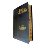 Bíblia Sagrada Letra Jumbo Capa Pu Luxo Arabesco Preta Editora Em Portugués Cpp