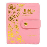 Biblia Sagrada Rc Letra Grande Com Harpa Indice E Caneta Carteira Feminina Rosa