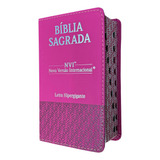 Bíblia Sagrada Versão Nvi Letra Hipergigante Com Índice Capa Luxo Pink