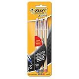BIC Cristal Precisão -Caneta Esferográfica- Ponta Fina De 0-8mm- Pacote Com 3 Unidades
