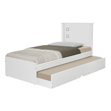 Bicama C Cama Auxiliar Bibox Solteiro Branco