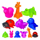 Bichinhos De Vinil Brinquedo De Banho Do Bebê Kit 12 Peças