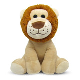 Bicho De Pelúcia Leão Safari 25cm Decoração Infantil