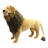 Bicho Pelúcia Leão Realista Grande 110cm Decoração Safari