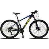 Bicicleta 29er Ksw Xlt Shimano 21v Azul amarl Detalhe