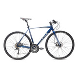 Bicicleta 700 Audax Ventus 1000 City Freio Disco Claris 2x8v Cor Azul Metalico Cinza Tamanho Do Quadro 49
