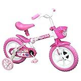 Bicicleta Arco Iris Infantil Aro 12 Branco E Rosa Com Cestinha Track Bikes