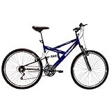 Bicicleta Aro 26 18V Full Suspention Max 260 Azul
