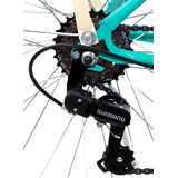 Bicicleta Aro 26 Beach Feminina Shimano 6 Velocidade Cor Aniz