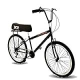 Bicicleta Aro 26 Com Banco De Mobilete 6 Marchas Tipo Bmx Pt