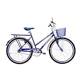 Bicicleta Aro 26 Com Cesta Feminina Genova 310118 Azul Cairu