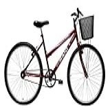 Bicicleta Aro 26 Feminina Mono Saidx Sem Marcha Com Cesta Vermelha 
