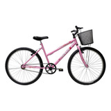 Bicicleta Aro 26 Feminina Mono Sem Marcha Com Cesta Saidx