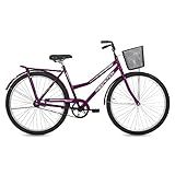 Bicicleta Aro 26 Free Action 1V Paradise Com Cesta Violeta