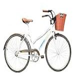 Bicicleta Aro 26 Retrô Confort Classic Plus Branco Sem Marcha Track Bikes