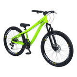 Bicicleta Aro 26 Trust Freerider Modelo Ravage Cor Amarelo Neon Tamanho Do Quadro 13
