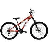 Bicicleta Aro 26 Viking Tuff X25 21 Marcha Quadro Em Alumínio Freio A Disco Vermelho 