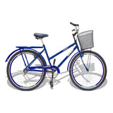 Bicicleta Aro 26 Wendy Modelo Poti Com Cesta Azul