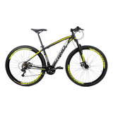 Bicicleta Aro 29 27v Rino Everest Alivio 1 0 K7 Trava Cor Preto amarelo Tamanho Do Quadro 17