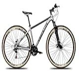 Bicicleta Aro 29 Absolute Nero 5 Alumínio 24v Freio A Disco Suspensão Dianteira Pneus Com Faixa -Cinza- 19-