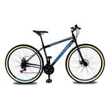 Bicicleta Aro 29 Aço Carbono 21 Velocidades Freio A Disco Cor Preto azul