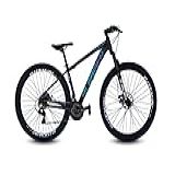 Bicicleta Aro 29 Alfameq Afx Alumínio 21v Freio A Disco Garfo Suspensão Preto Verde Lilás 17 